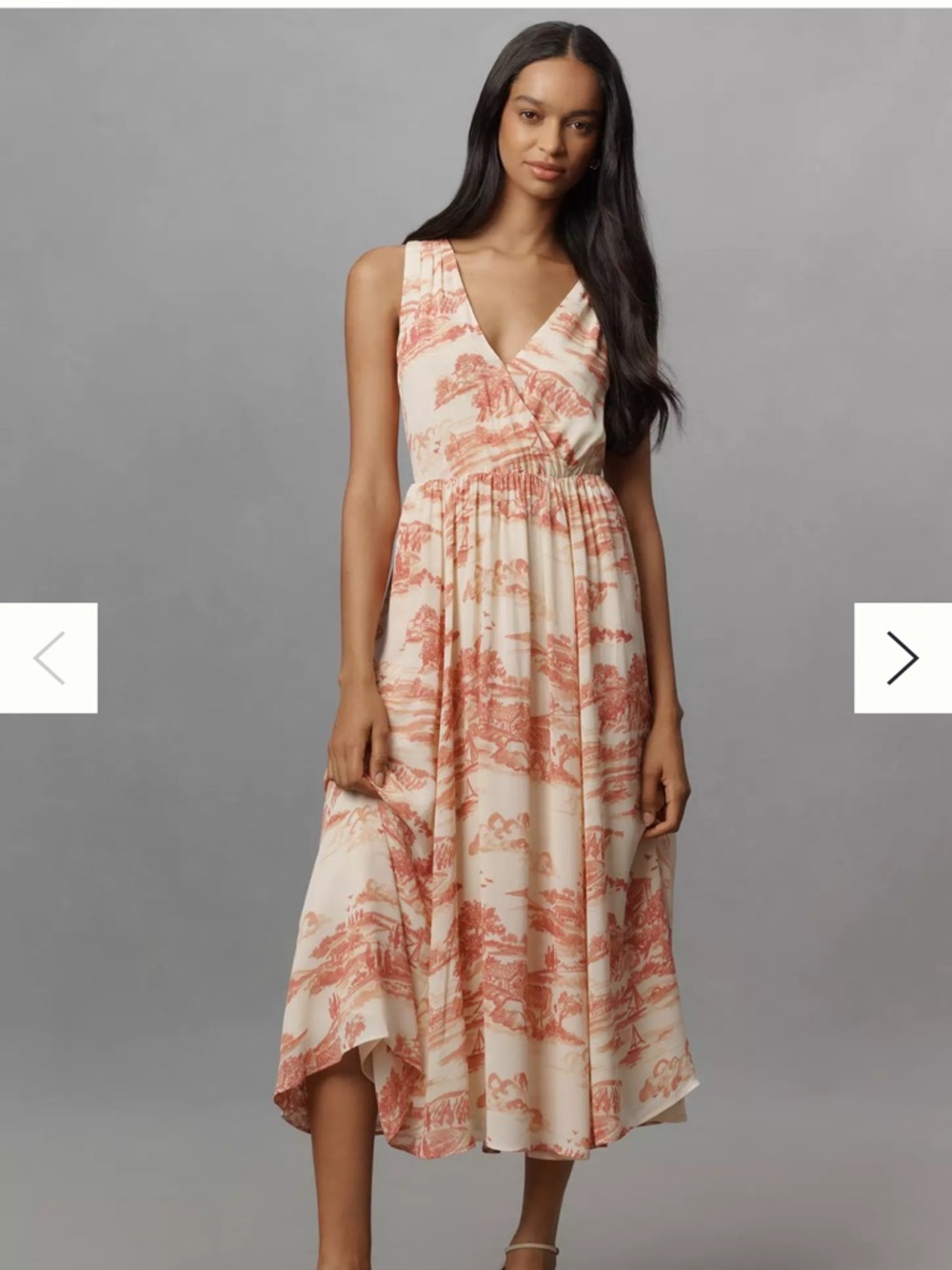 Reformation Farah Sleeveless V-Neck Midi Dress sz 4 #A1